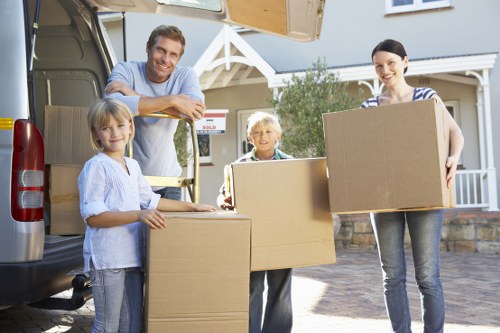 Local commercial moving team handling business equipment